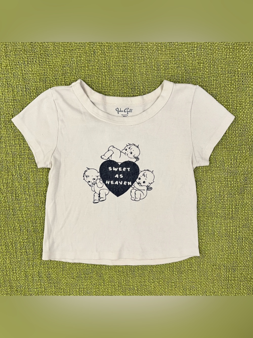 Brandy Melville ‘Sweet as Heaven' White Graphic Tee